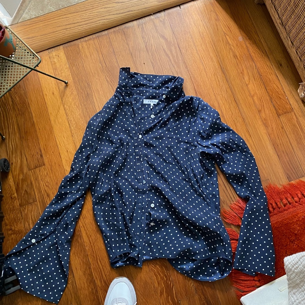 Polka dot button Down